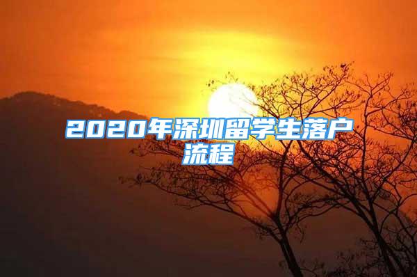 2020年深圳留學(xué)生落戶流程