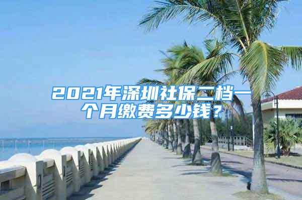 2021年深圳社保二檔一個(gè)月繳費(fèi)多少錢(qián)？