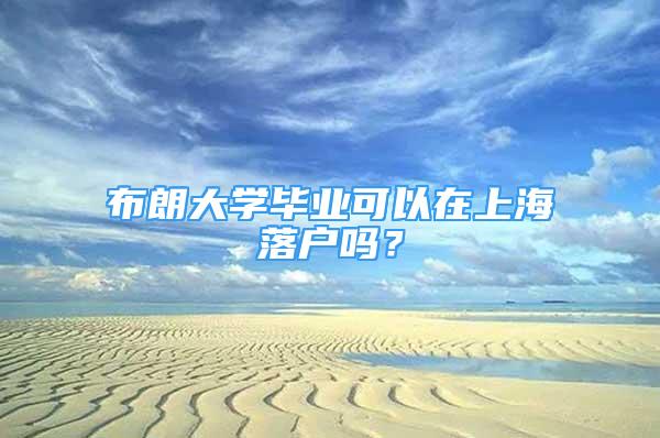 布朗大學(xué)畢業(yè)可以在上海落戶(hù)嗎？