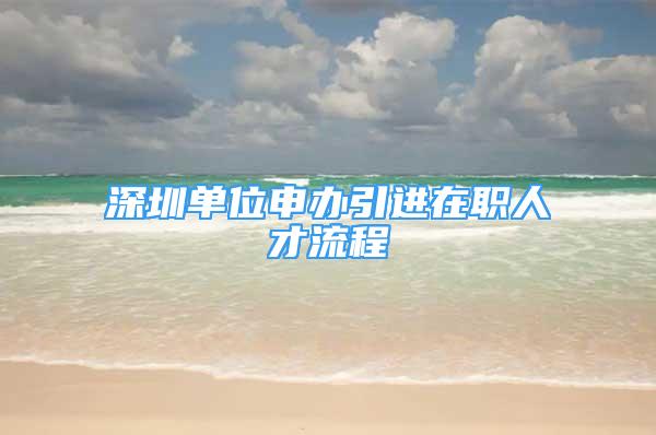 深圳單位申辦引進在職人才流程