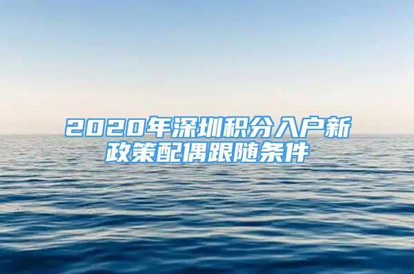 2020年深圳積分入戶新政策配偶跟隨條件