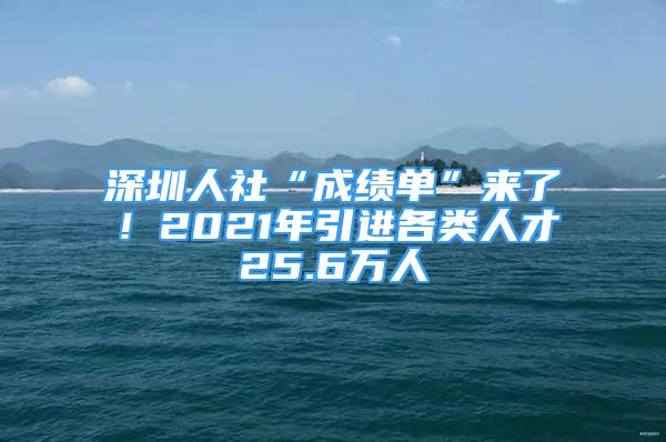 深圳人社“成績(jī)單”來(lái)了！2021年引進(jìn)各類人才25.6萬(wàn)人