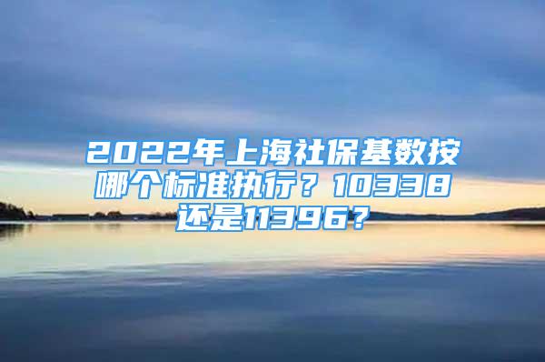 2022年上海社?；鶖?shù)按哪個標準執(zhí)行？10338還是11396？