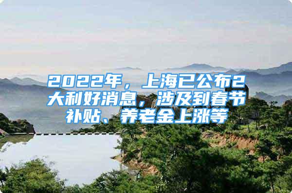 2022年，上海已公布2大利好消息，涉及到春節(jié)補(bǔ)貼、養(yǎng)老金上漲等