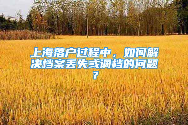 上海落戶過程中，如何解決檔案丟失或調(diào)檔的問題？