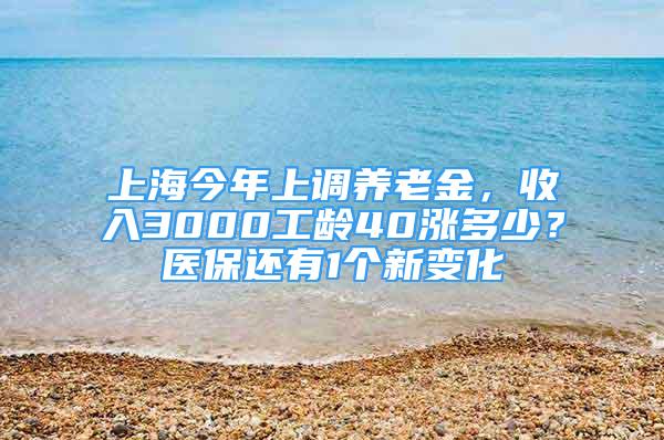 上海今年上調(diào)養(yǎng)老金，收入3000工齡40漲多少？醫(yī)保還有1個新變化