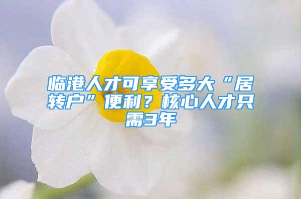 臨港人才可享受多大“居轉(zhuǎn)戶”便利？核心人才只需3年