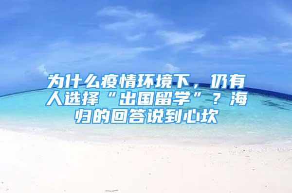 為什么疫情環(huán)境下，仍有人選擇“出國留學(xué)”？海歸的回答說到心坎