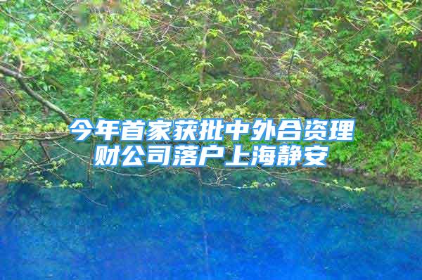 今年首家獲批中外合資理財(cái)公司落戶上海靜安