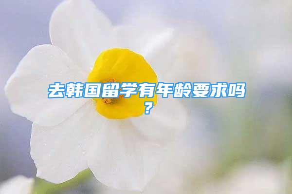 去韓國留學(xué)有年齡要求嗎？