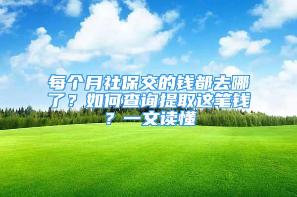 每個月社保交的錢都去哪了？如何查詢提取這筆錢？一文讀懂