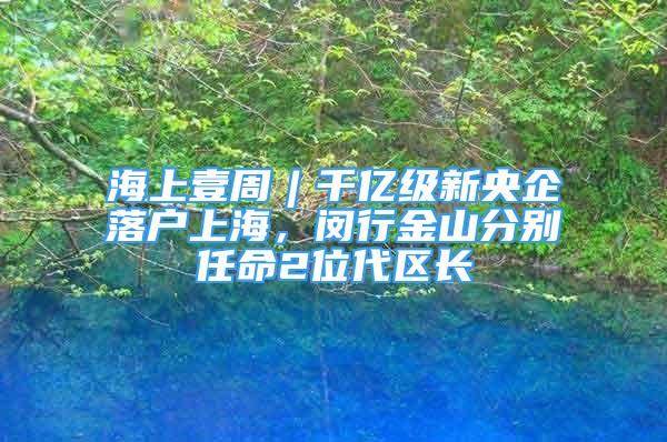 海上壹周︱千億級新央企落戶上海，閔行金山分別任命2位代區(qū)長