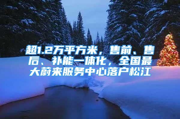 超1.2萬(wàn)平方米，售前、售后、補(bǔ)能一體化，全國(guó)最大蔚來(lái)服務(wù)中心落戶松江