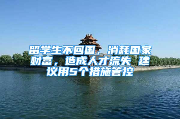 留學(xué)生不回國，消耗國家財富，造成人才流失 建議用5個措施管控