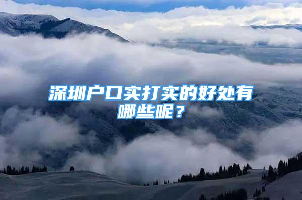 深圳戶口實打?qū)嵉暮锰幱心男┠兀?/></p>
								<p style=