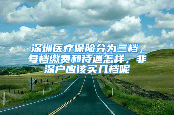 深圳醫(yī)療保險分為三檔，每檔繳費和待遇怎樣，非深戶應該買幾檔呢