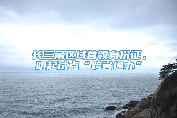 長三角區(qū)域首領(lǐng)身份證，明起試點(diǎn)“跨省通辦”