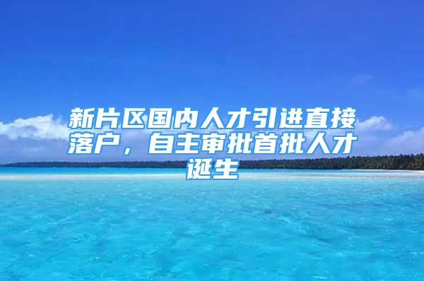 新片區(qū)國內人才引進直接落戶，自主審批首批人才誕生