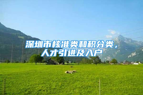 深圳市核準(zhǔn)類和積分類，人才引進(jìn)及入戶