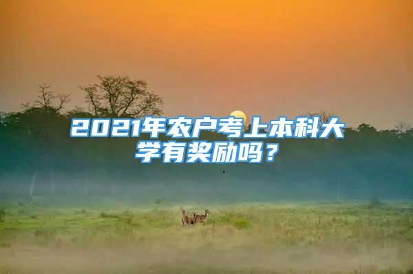 2021年農(nóng)戶考上本科大學(xué)有獎(jiǎng)勵(lì)嗎？