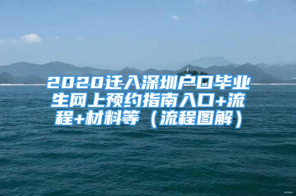 2020遷入深圳戶口畢業(yè)生網(wǎng)上預(yù)約指南入口+流程+材料等（流程圖解）