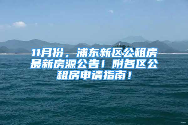 11月份，浦東新區(qū)公租房最新房源公告！附各區(qū)公租房申請指南！