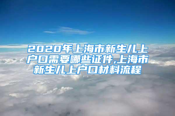 2020年上海市新生兒上戶口需要哪些證件,上海市新生兒上戶口材料流程