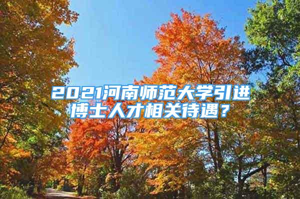 2021河南師范大學(xué)引進博士人才相關(guān)待遇？