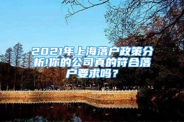 2021年上海落戶政策分析!你的公司真的符合落戶要求嗎？