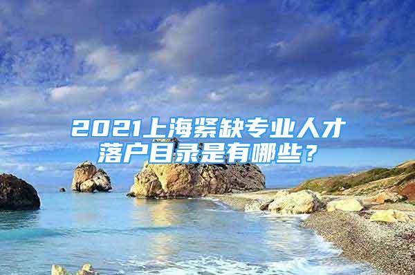 2021上海緊缺專業(yè)人才落戶目錄是有哪些？