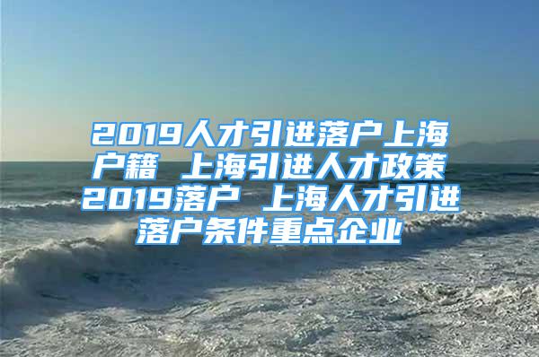 2019人才引進(jìn)落戶上海戶籍 上海引進(jìn)人才政策2019落戶 上海人才引進(jìn)落戶條件重點(diǎn)企業(yè)