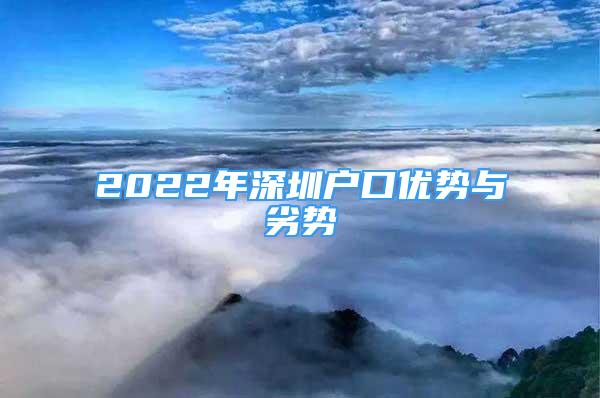 2022年深圳戶口優(yōu)勢與劣勢