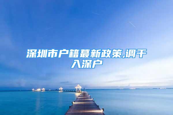 深圳市戶籍蕞新政策,調(diào)干入深戶