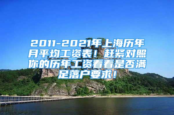 2011-2021年上海歷年月平均工資表！趕緊對(duì)照你的歷年工資看看是否滿足落戶(hù)要求！