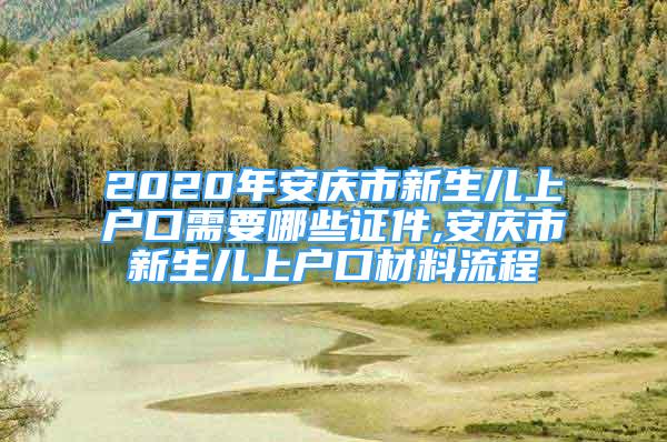 2020年安慶市新生兒上戶口需要哪些證件,安慶市新生兒上戶口材料流程