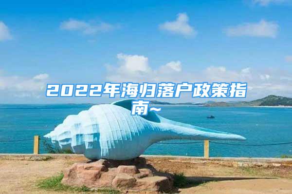 2022年海歸落戶政策指南~