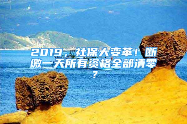 2019，社保大變革！斷繳一天所有資格全部清零？