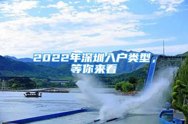 2022年深圳入戶類型，等你來看