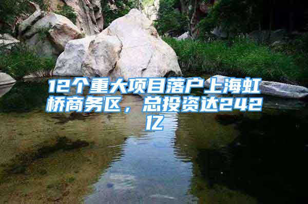 12個(gè)重大項(xiàng)目落戶上海虹橋商務(wù)區(qū)，總投資達(dá)242億