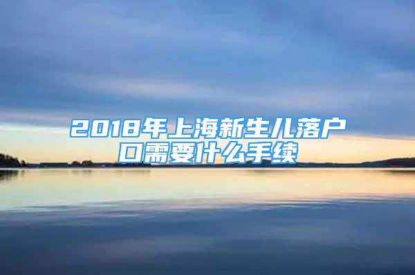 2018年上海新生兒落戶口需要什么手續(xù)