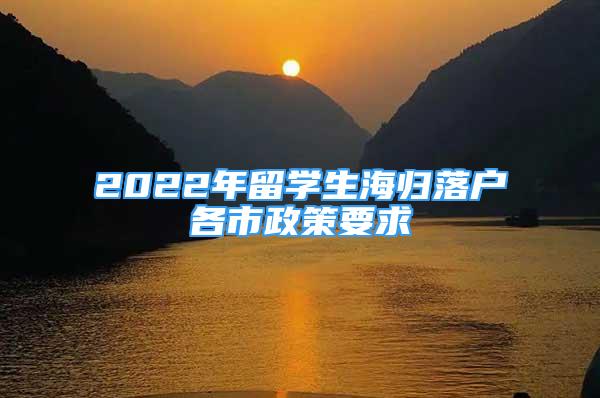 2022年留學(xué)生海歸落戶各市政策要求