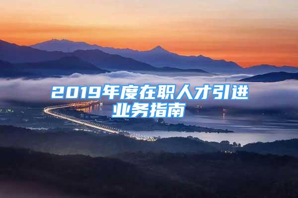 2019年度在職人才引進業(yè)務(wù)指南