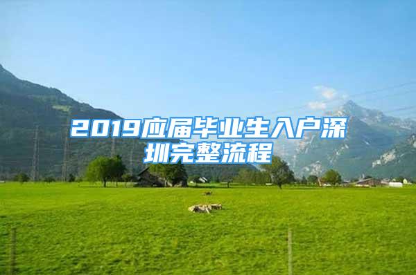 2019應屆畢業(yè)生入戶深圳完整流程