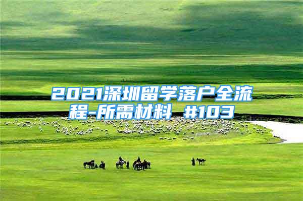 2021深圳留學落戶全流程-所需材料 #103