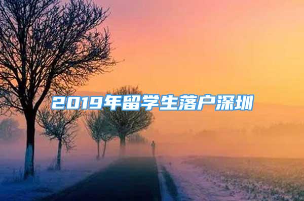 2019年留學(xué)生落戶深圳