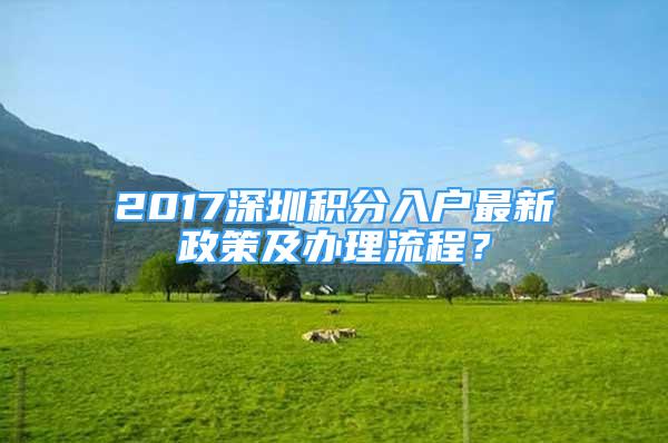 2017深圳積分入戶最新政策及辦理流程？