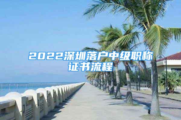 2022深圳落戶中級職稱證書流程