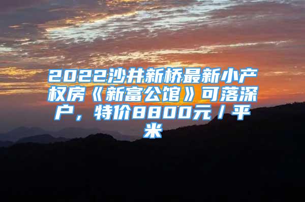 2022沙井新橋最新小產(chǎn)權(quán)房《新富公館》可落深戶(hù)，特價(jià)8800元／平米