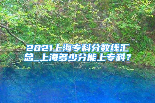 2021上海?？品?jǐn)?shù)線匯總_上海多少分能上專科？