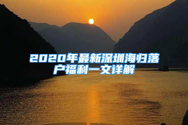 2020年最新深圳海歸落戶福利一文詳解